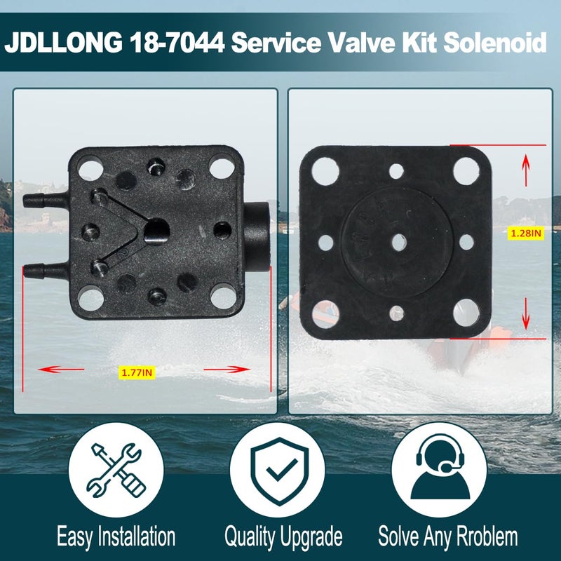 JDLLONG 18-7044 Service Valve Kit Primer Solenoid Service Maintenance Valve for Johnson Evinrude 175158 - Image 3